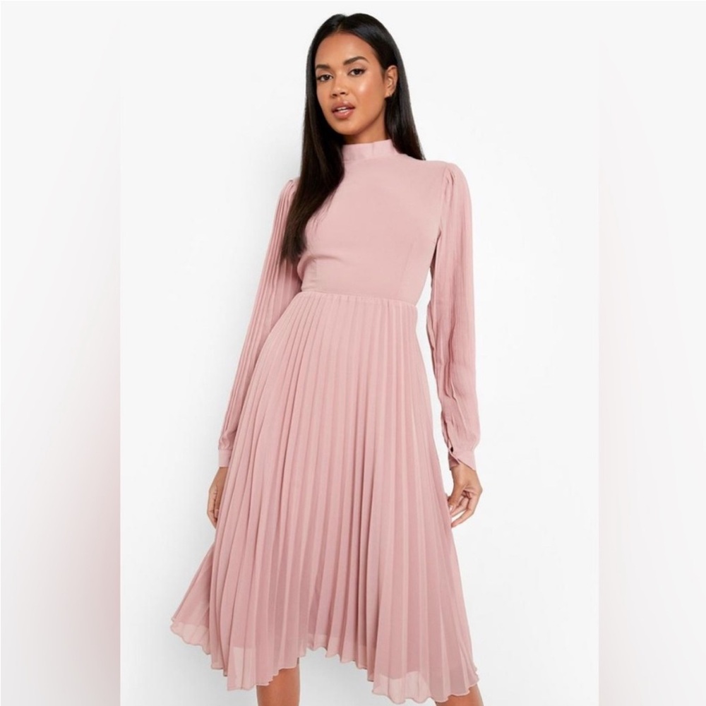 Women’s Pink Pleated Dress